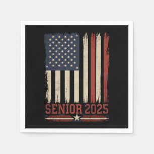 Senior 2025 Amerikaanse Vlag USA Afstudeerklas Van Servet