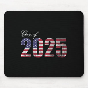 Senior 2025 Amerikaanse vlag USA Afstuderen CL van Muismat