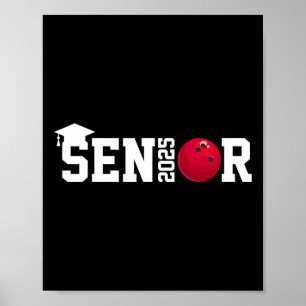 Senior 2025 Bowling Player CL van 2025 Afstuderen Poster
