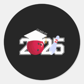 Senior 2025 Bowling Player CL van 2025 Afstuderen Ronde Sticker