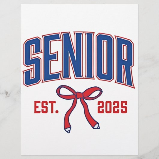 Senior 2025 Coquette Klasse van 2025 Roze Bogen Flyer (Voorkant)