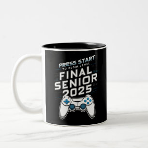 Senior 2025 Klas van 2025 Gamer Videospellen Tweekleurige Koffiemok