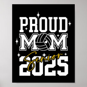 Senior 2025 Volleybal Mom High School Afstuderen Poster