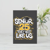 Senior 2025 Ze houden niet van U Afstuderen Afstud Kaart (Staand voorkant)