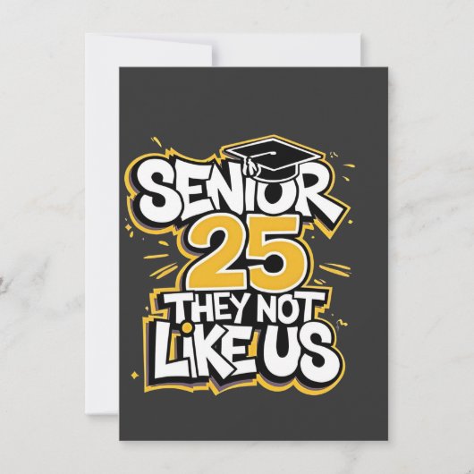 Senior 2025 Ze houden niet van U Afstuderen Afstud Kaart (Voorkant)