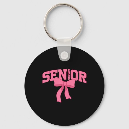 Senior 2026 Afstuderen Coquette CL van 2026 Terug Sleutelhanger (Voorkant)