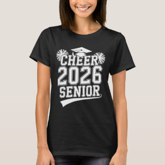 Senior 2026 cheer team mom high school graduation t-shirt