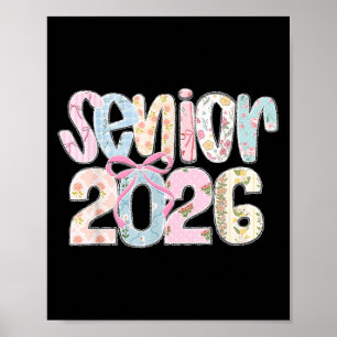 Senior 2026 CL van 2026 Coquette Pastel Floral Lac Poster