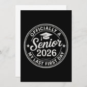 Senior 2026 Eerste Dag Stempel Kaart (Voorkant / Achterkant)