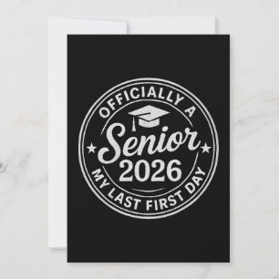 Senior 2026 eerste schooldag stempel kaart