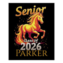 Senior 2026 Fire Horse Chinese Zodiac Gepersonalis