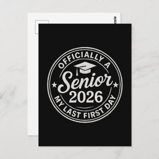 Senior 2026 First Day Stamp Briefkaart (Voorkant / Achterkant)