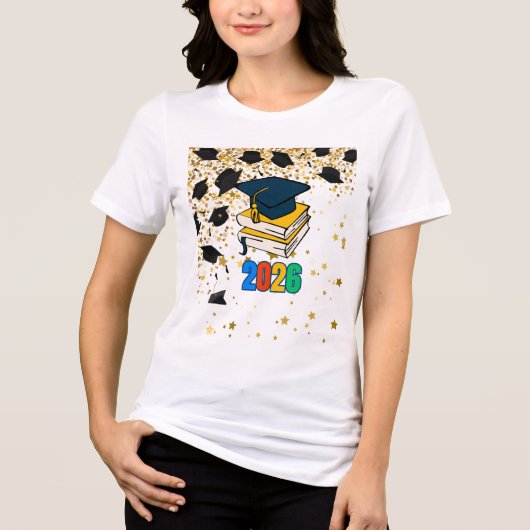 Senior 2026 Graduation Graphic - Educational Tri-Blend Shirt (Voorkant)