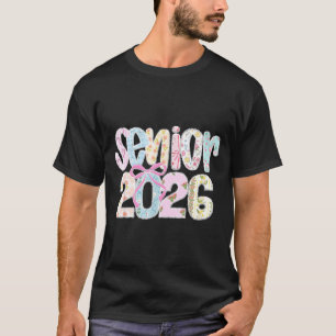Senior 2026 pastel bloemige patchwork letters met t-shirt