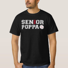 Senior 2026 Poppa Baseball Graduation Father Dad T-shirt