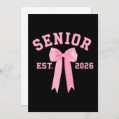 Senior 2026 Roze Strik Kaart (Voorkant / Achterkant)