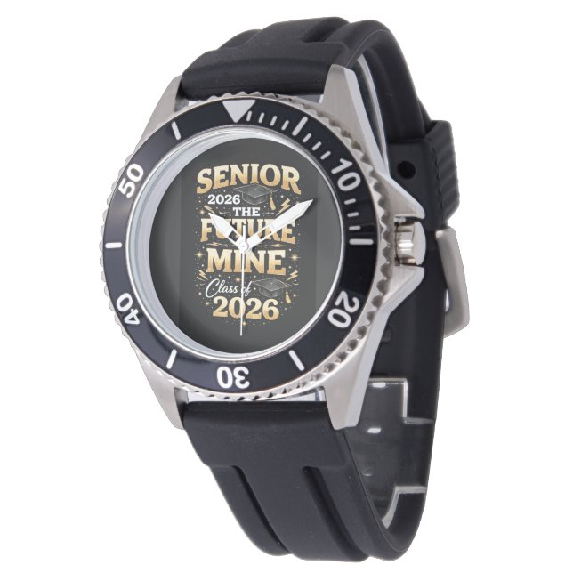 Senior 2026 – The Future is Mine Horloge (Gekanteld)