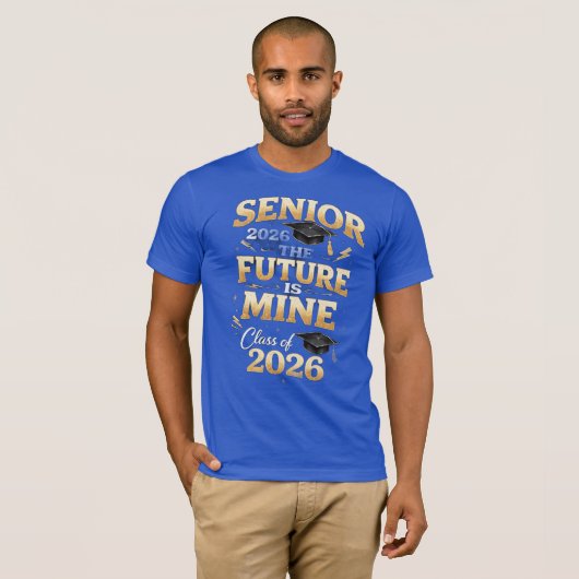 Senior 2026 – The Future is Mine T-shirt (Voorkant volledig)