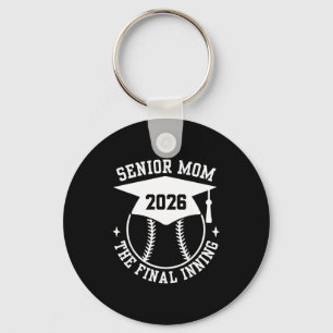 Senior 2026 trotse softbalmoeder de laatste inning sleutelhanger