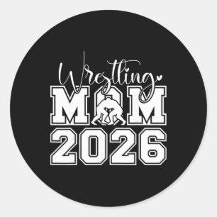 Senior 2026 worstelaar Moeder Trots Senior 2026 Mo Ronde Sticker