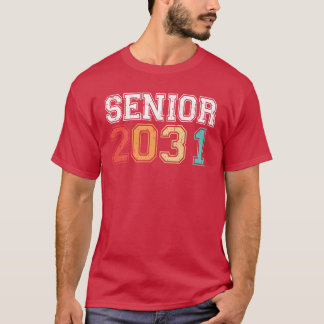 Senior 2031 Afstudeerd Retro Vintage familie T-shirt