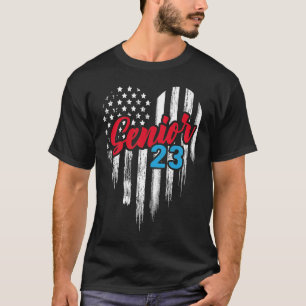 Senior 23 2023 Afstuderen Afstuderen Amerikaanse v T-shirt