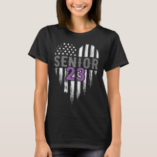 Senior 23 2023 Afstuderen Afstuderen Amerikaanse v T-shirt