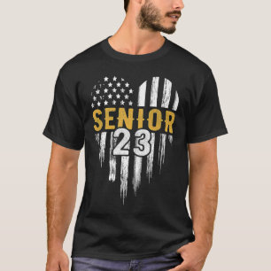 Senior 23 2023 Afstuderen Afstuderen Amerikaanse v T-shirt