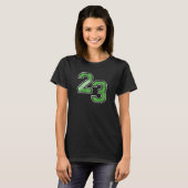 SENIOR 23 Klasse van 2023 RETRO Groene Witte AFSTU T-shirt (Voorkant volledig)