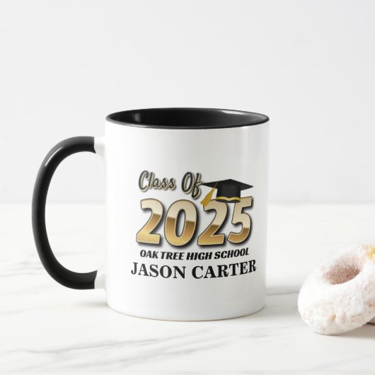 Senior Afstuderen afstudeerpartijklasse van 2025 Mok (Met donut)