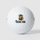 Senior Afstuderen Gefeliciteerd met golfer Golfballen (Voorkant)
