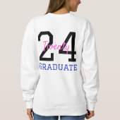 Senior Afstuderen roze luipaard sweatshirt (Achterkant)