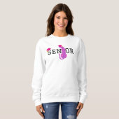 Senior Afstuderen roze luipaard sweatshirt (Voorkant volledig)