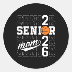 Senior Basketbal Moeder Cl Van 2026 Grappige Afstu Ronde Sticker