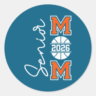Senior Basketbal Moeder Klas 2026 Ronde Sticker