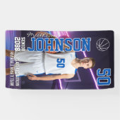 Senior Basketball Player Custom Sports Photo Spandoek (Horizontaal)