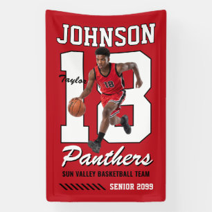 Senior Basketbalteam Foto Rugnummer Sport Spandoek