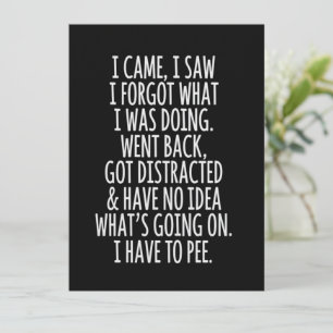 Senior Burger Ik Kwam Ik Zag Ik Vergat Wat Ik Was Kaart