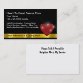 Senior Caregider Glitzy Bling Cartes de visite (Devant / Derrière)