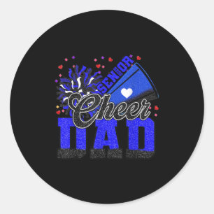 Senior Cheer Papa 2026 Cheer Vader Vrouwen Mannen Ronde Sticker