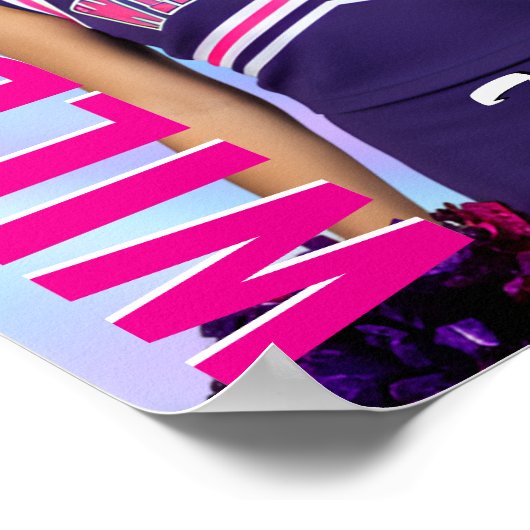 Senior Cheer Team Cheerleader Photo Iridescent Poster (Hoek)