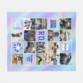 Senior Cheer Team Custom Photo Iridescent Fleece Deken (Voorkant (Horizontaal))