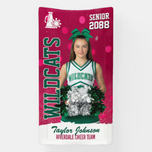 Senior Cheerleading Cheer Team Aangepaste Sport Fo Spandoek