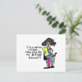 Senior Citizen Discount Briefkaart (Staand voorkant)
