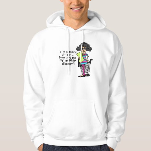 Senior Citizen Discount Hoodie (Voorkant)