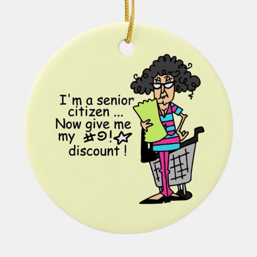Senior Citizen Discount Keramisch Ornament (Voorkant)