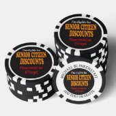 Senior Citizen Korting Herinnering Ontwerp | HUMOR Poker Chips (Opstapeling)