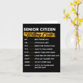 Senior Citizen&# s Sms-Code Funny Oude Mensen Kaart (Gele Bloem)