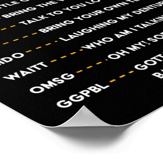 Senior Citizen &# s sms-code Grappige oude mensen Poster (Hoek)