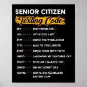 Senior Citizen &# s sms-code Grappige oude mensen Poster (Voorkant)